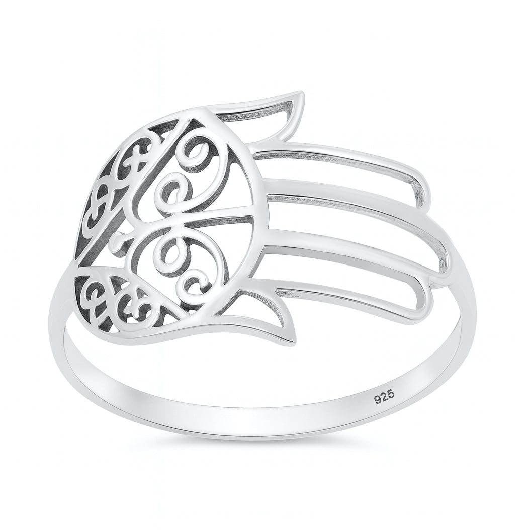 Silver Ring - Hamsa
