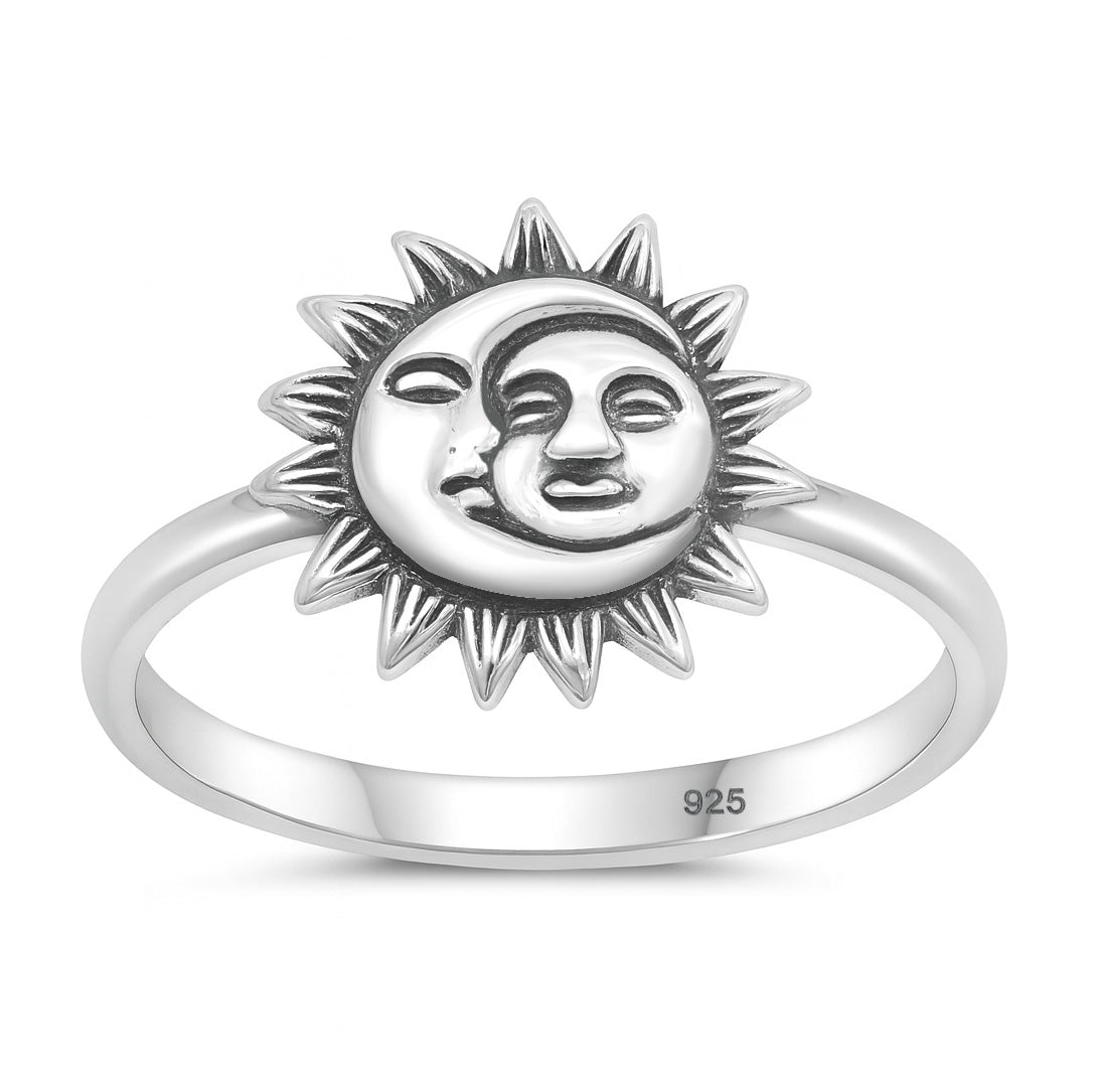 Silver Ring - Sun and Moon