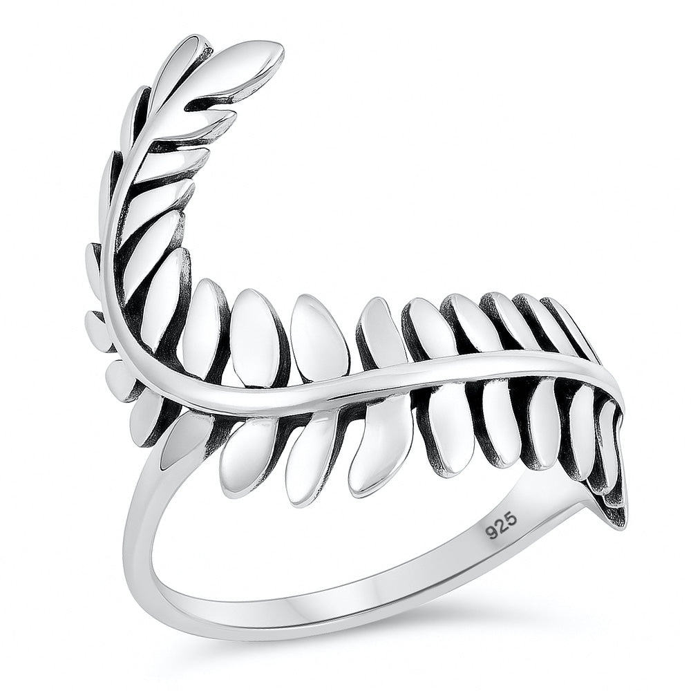 Silver Ring - Fern Leaves