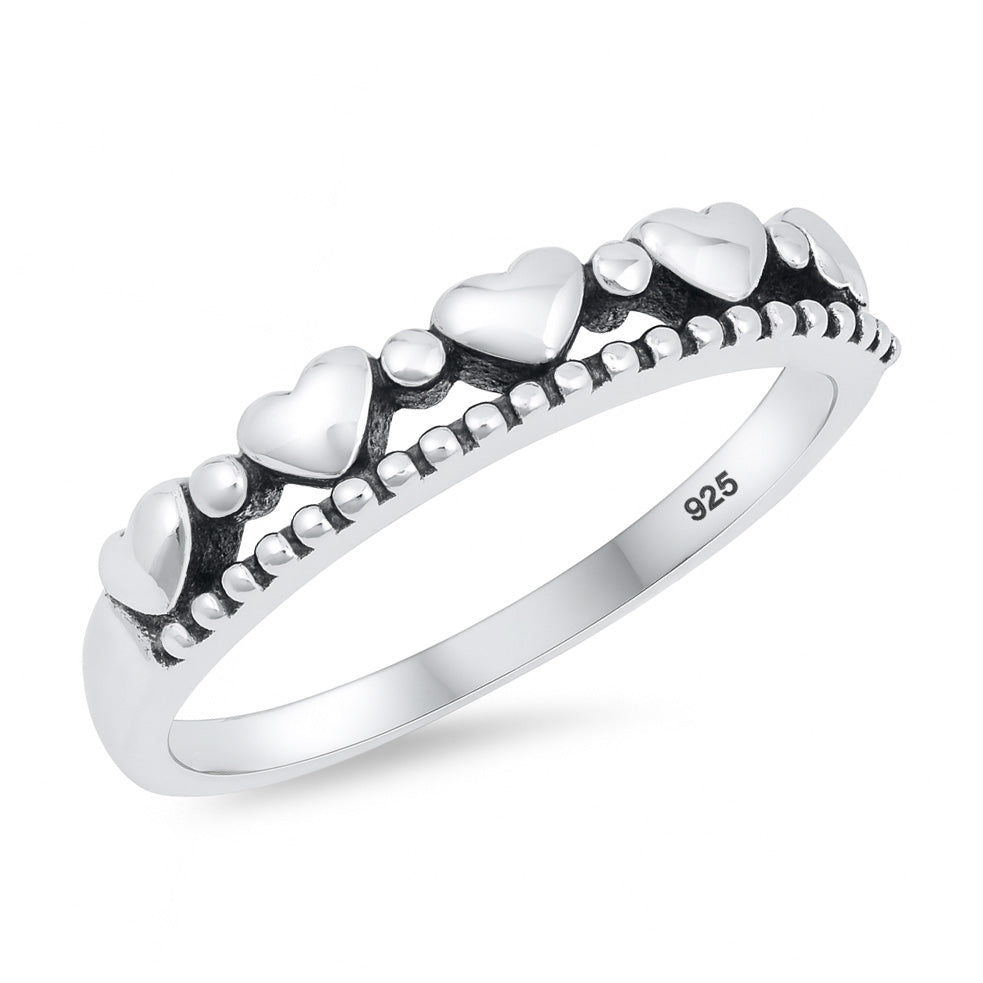 Silver Ring - Hearts