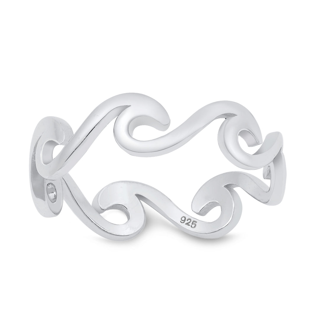 Silver Ring - Waves