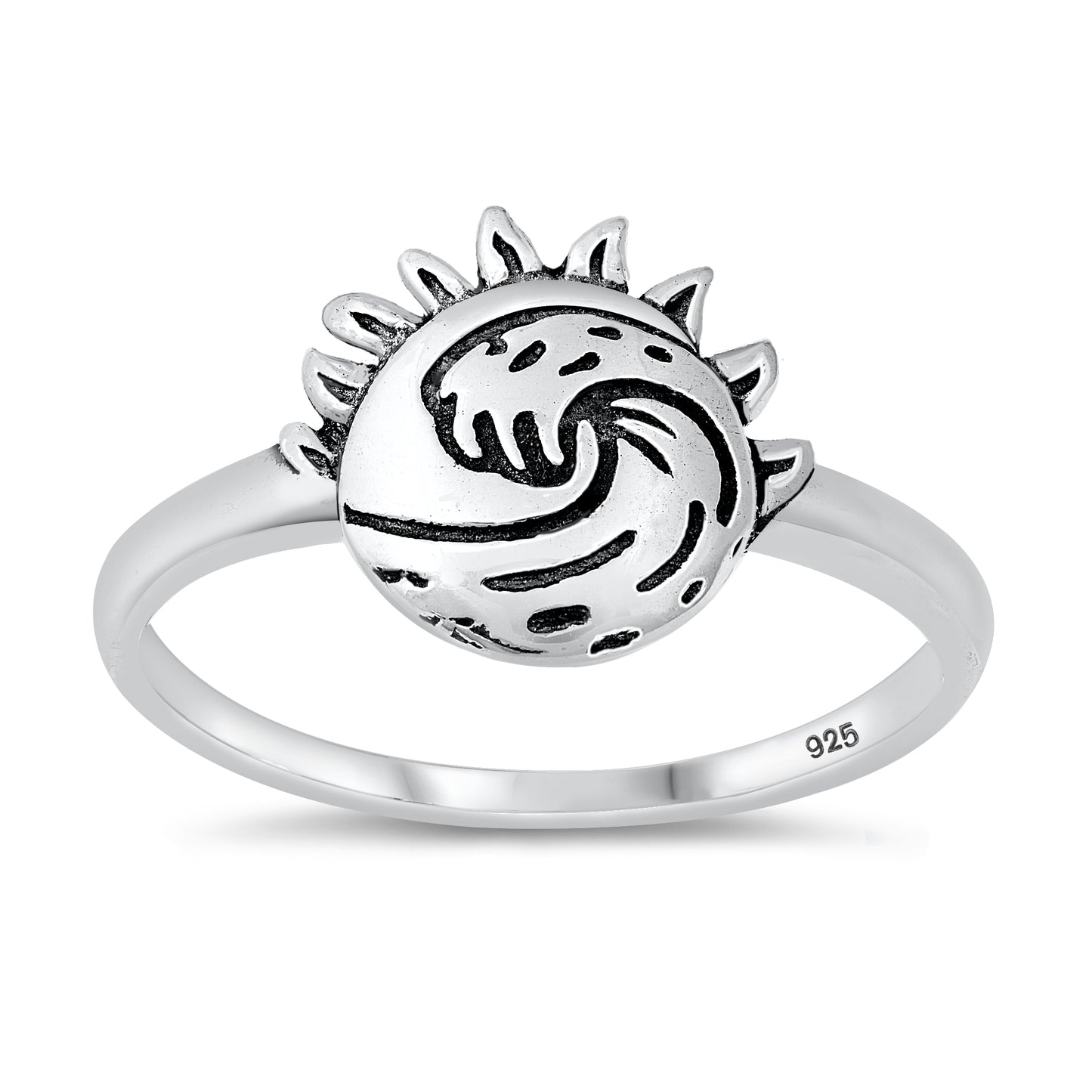 Silver Ring - Sun and Waves