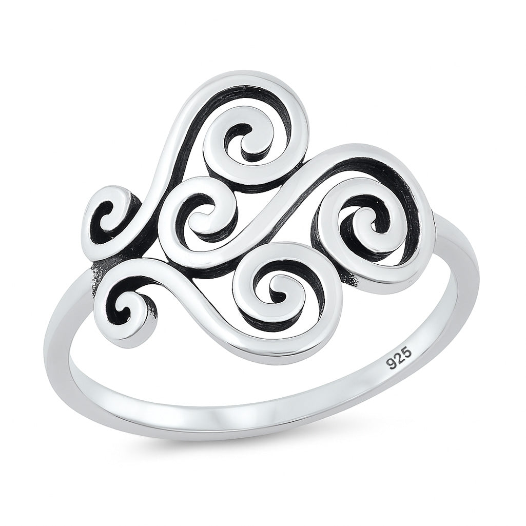 Silver Cerltic Swirl Ring