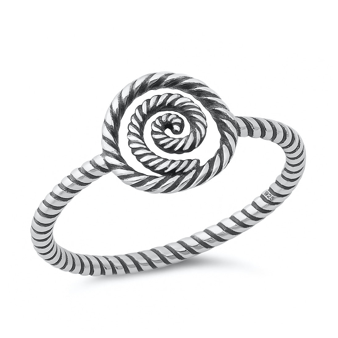 Silver Toe Ring - Spiral