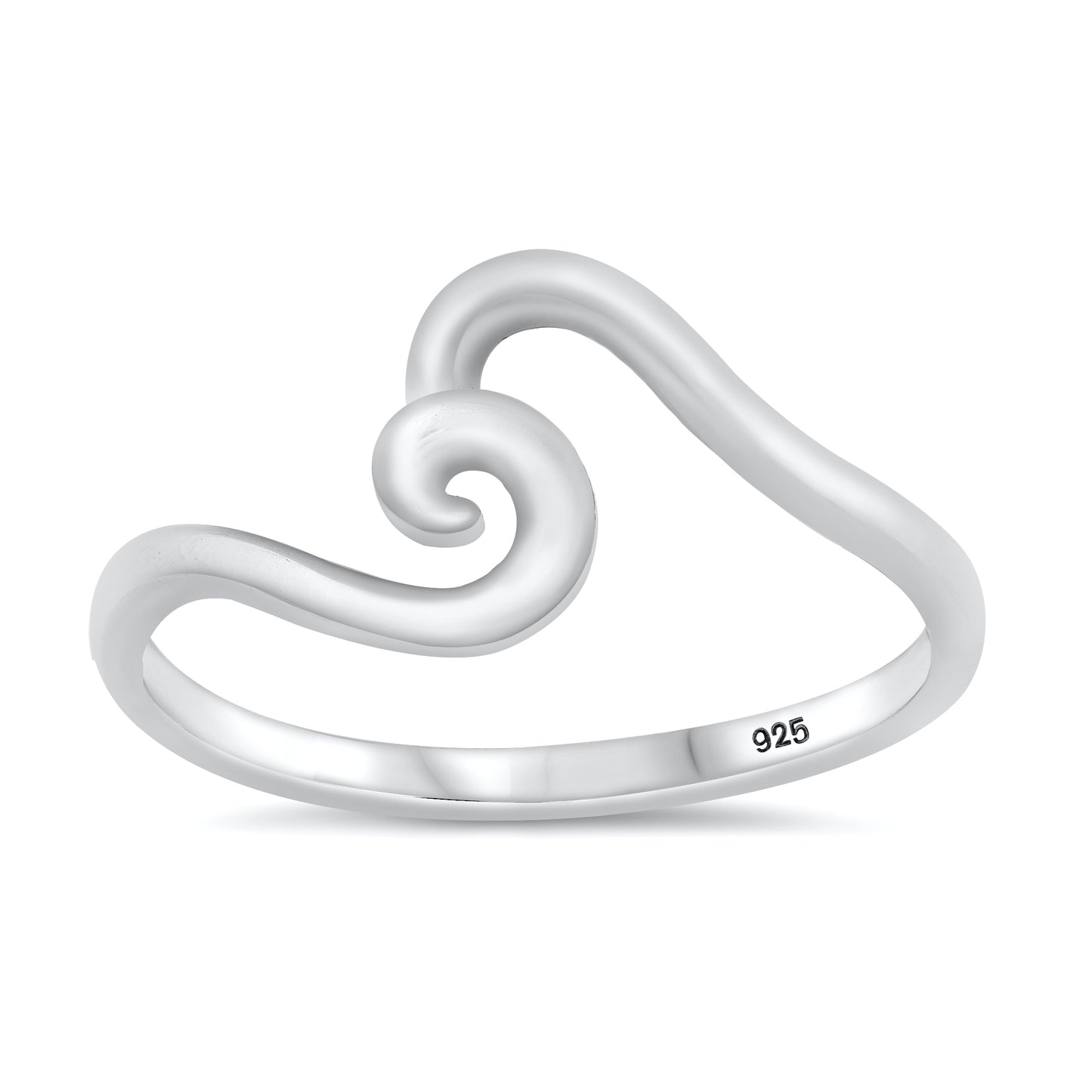 Silver Ring - Swirl Wave