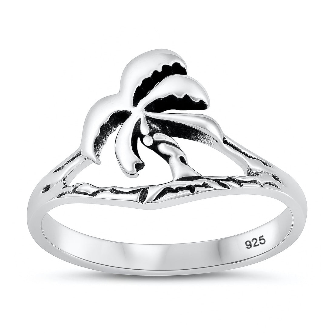 Silver Ring - Palm Tree