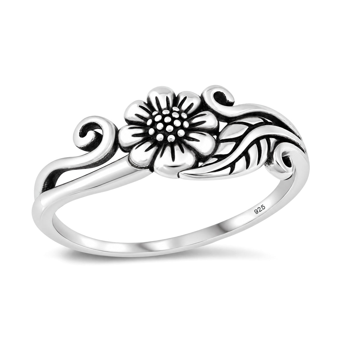 Silver Flower Ring