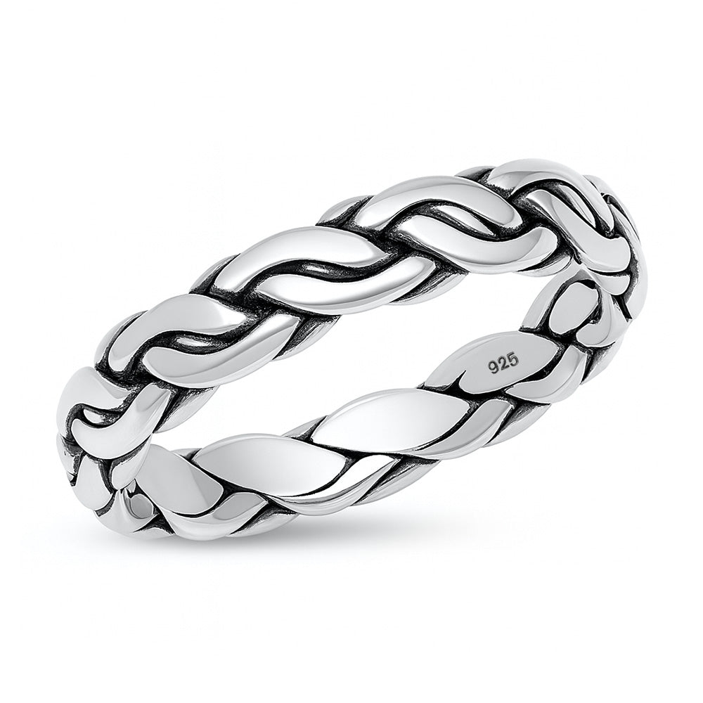 Silver Ring - Puzzle Braided Band