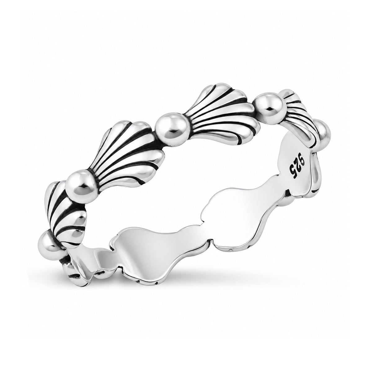 Silver Seashell Ring