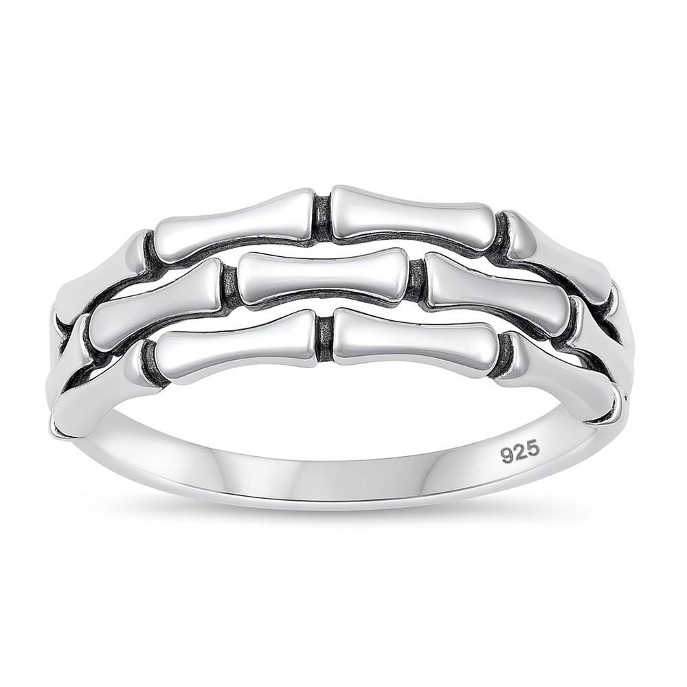 Silver Ring - Bamboo