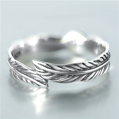 Silver Ring - Feather