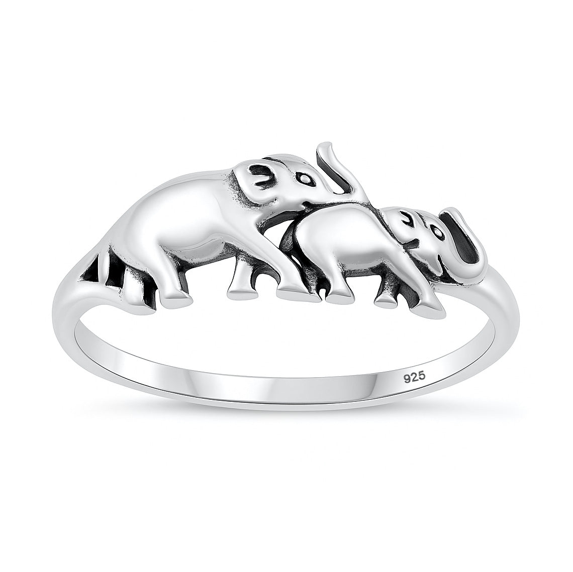 Silver Ring - Elephants