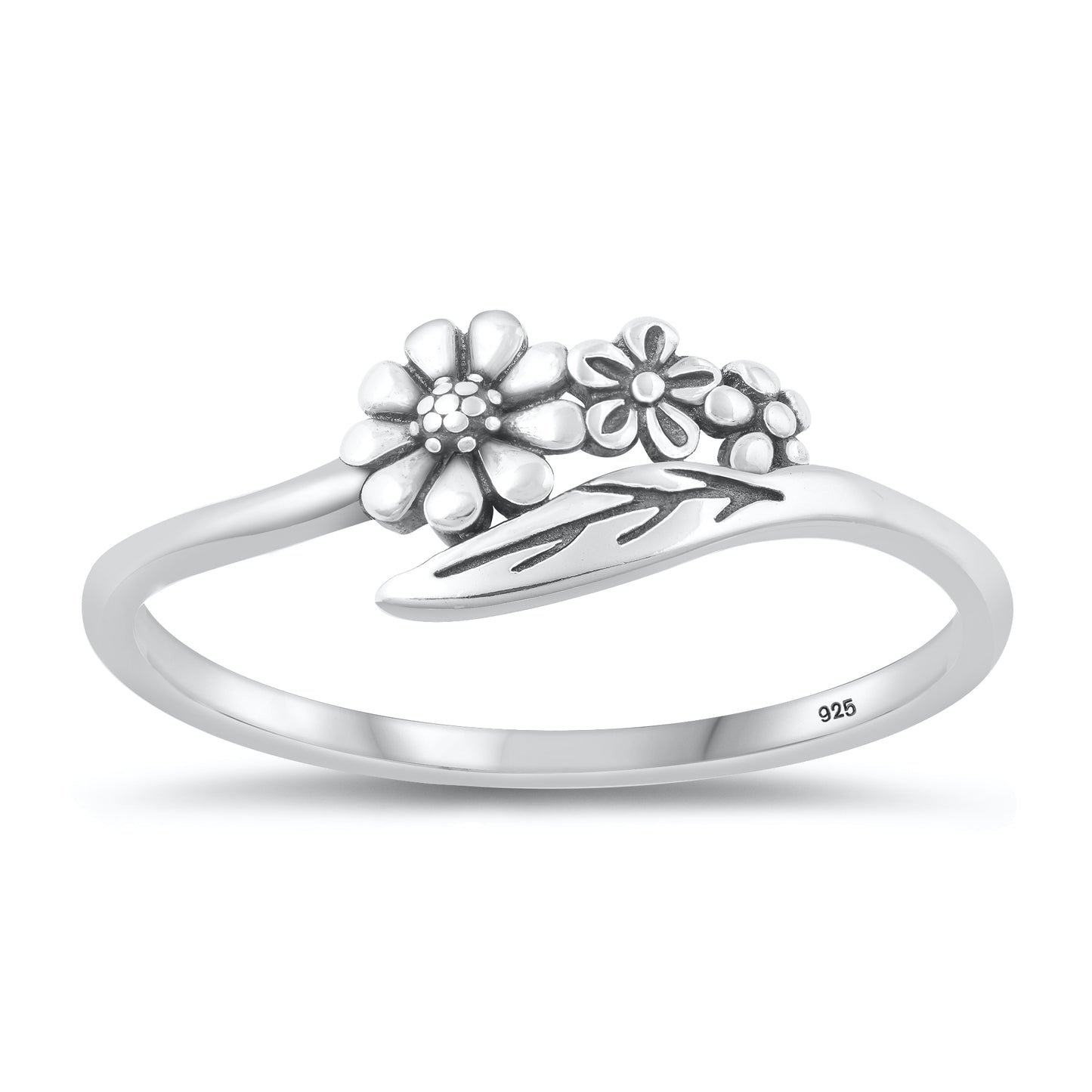 Silver Ring - Flowers