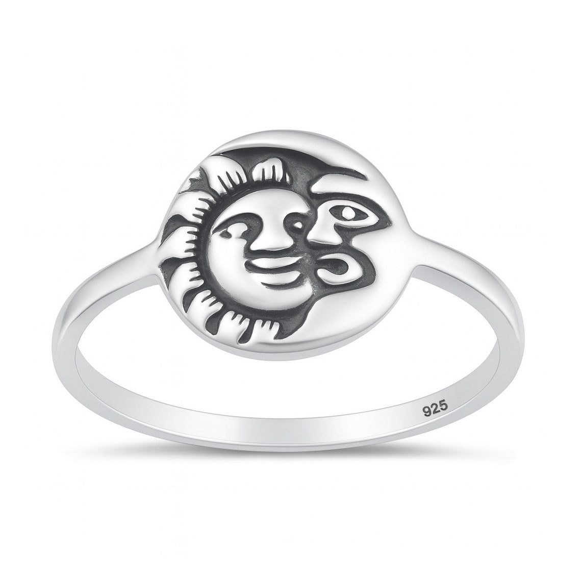 Silver Ring - Celestial Sun & Moon
