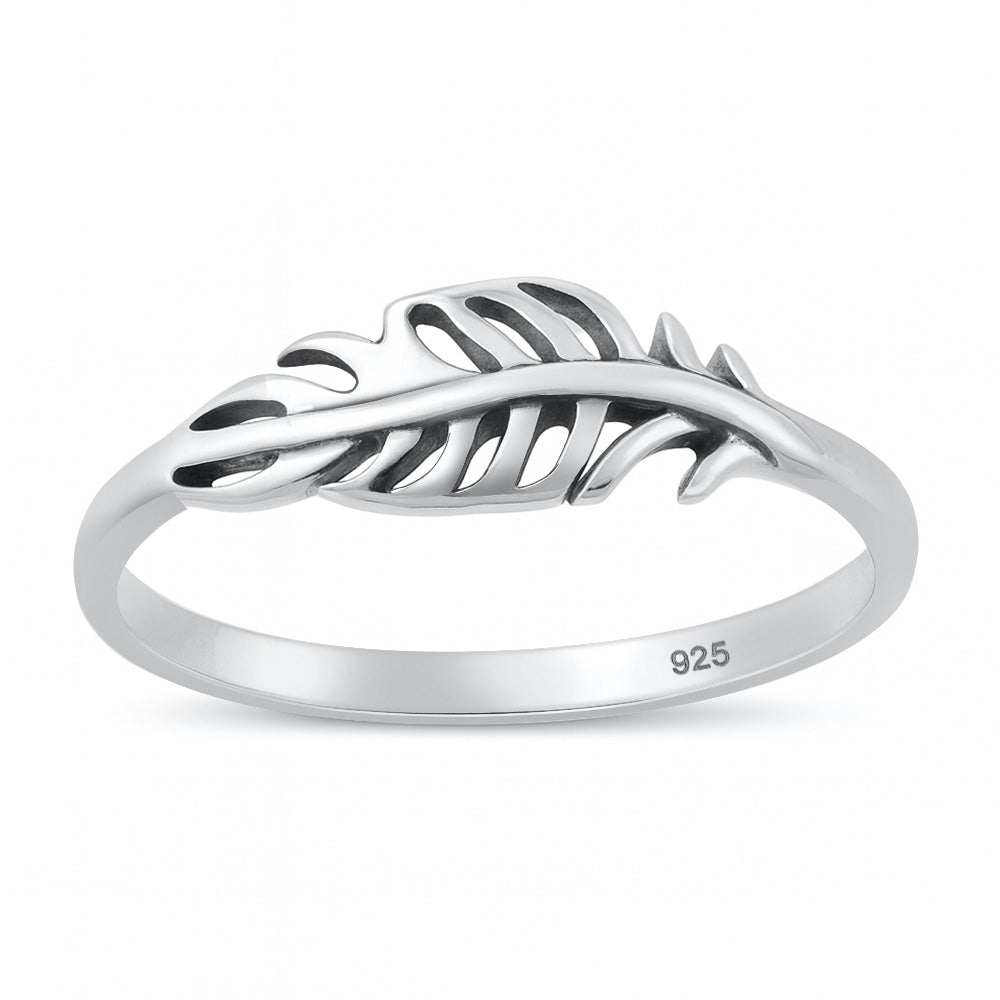 Silver Ring - Feather