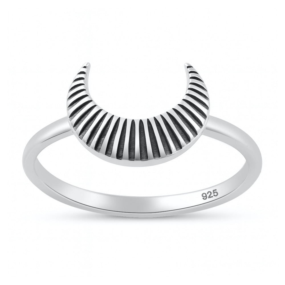 Silver Ring - Crescent Moon