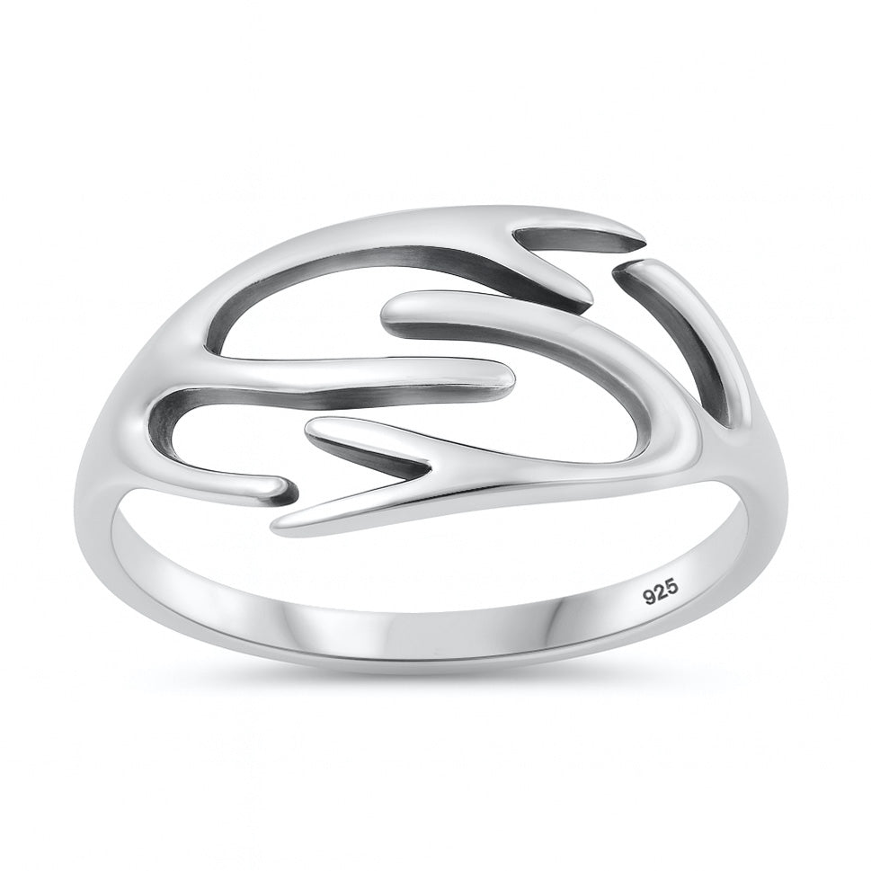Silver Ring - Deer Antlers