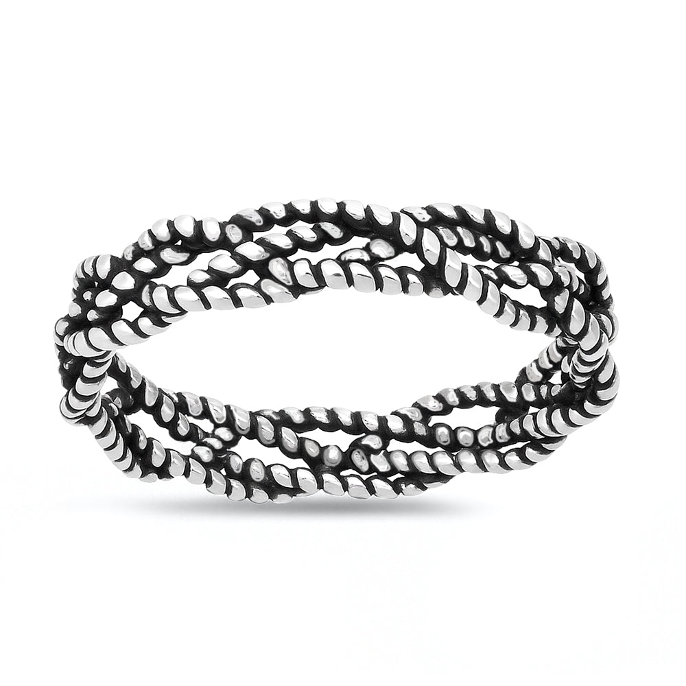 Silver Ring - Twisted Rope