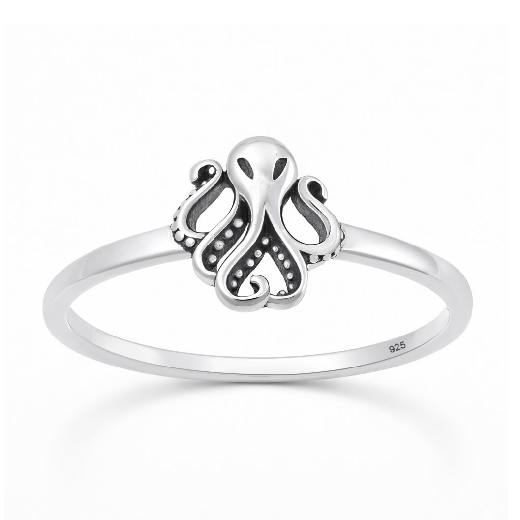 Silver Ring - Octopus