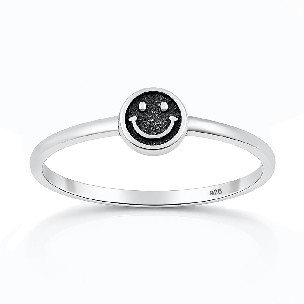 Silver Ring - Happy Face