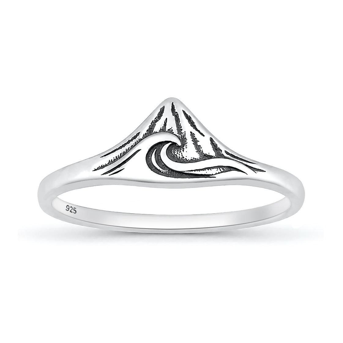 Silver Ring - Mountain & Ocean