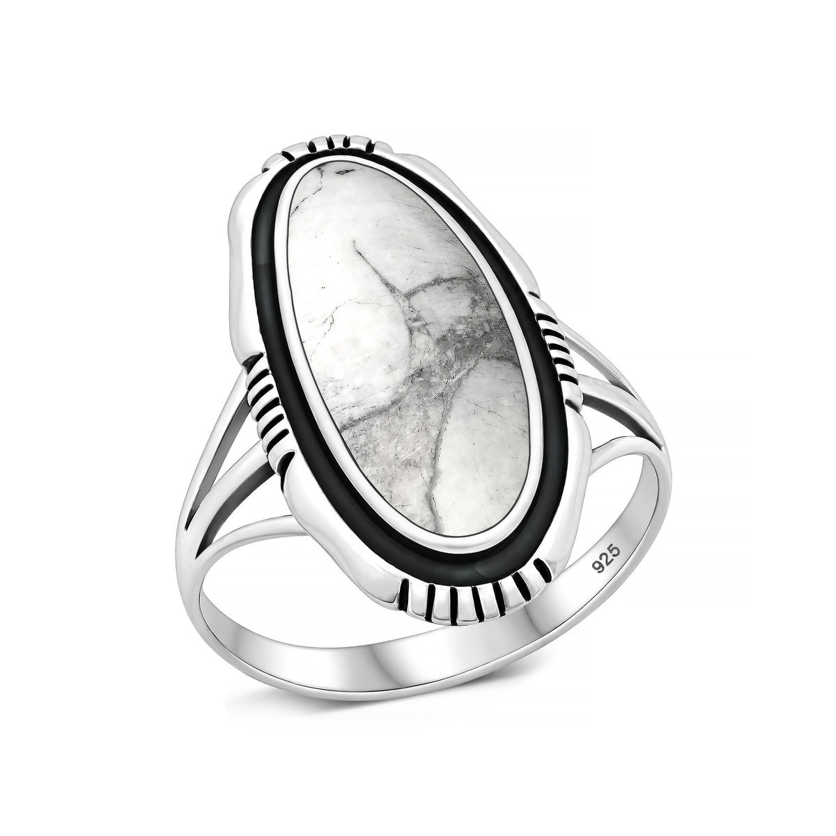Silver Southwestern Stone Ring