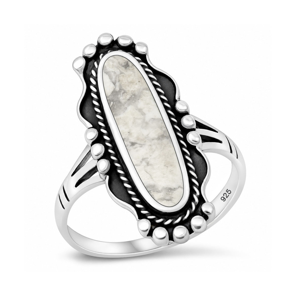 Silver Southwestern Stone Ring