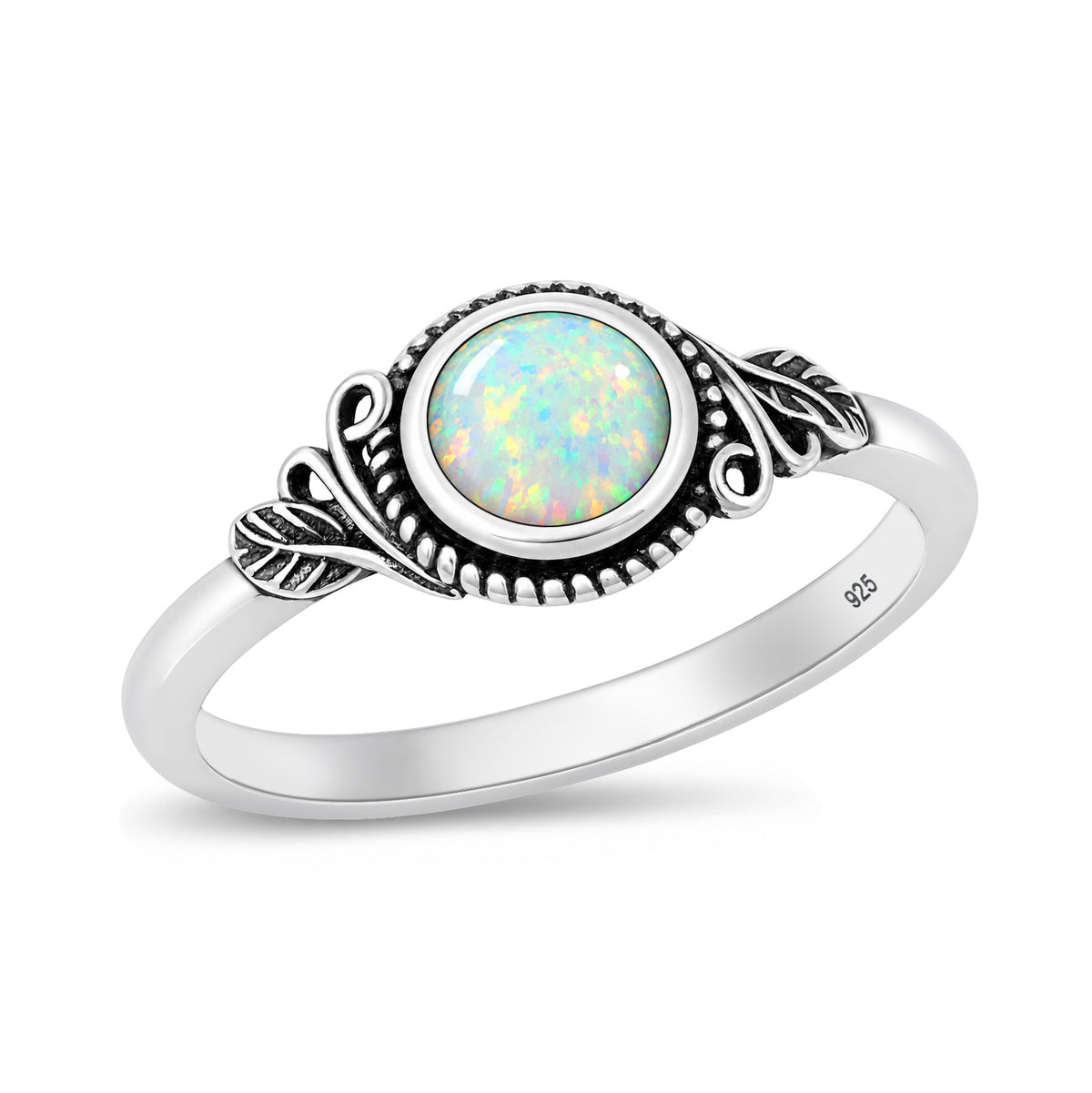 Silver Lab Opal Ring