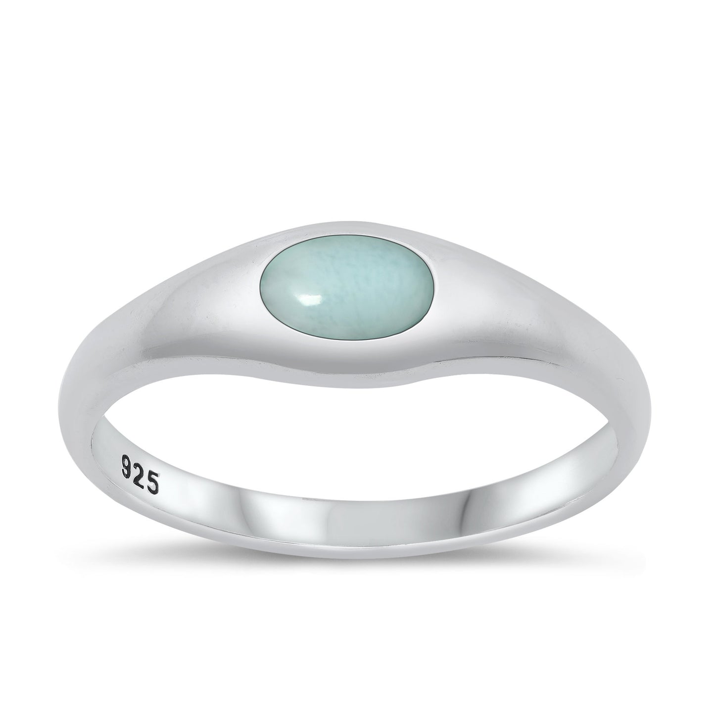 Silver Stone Ring - Larimar