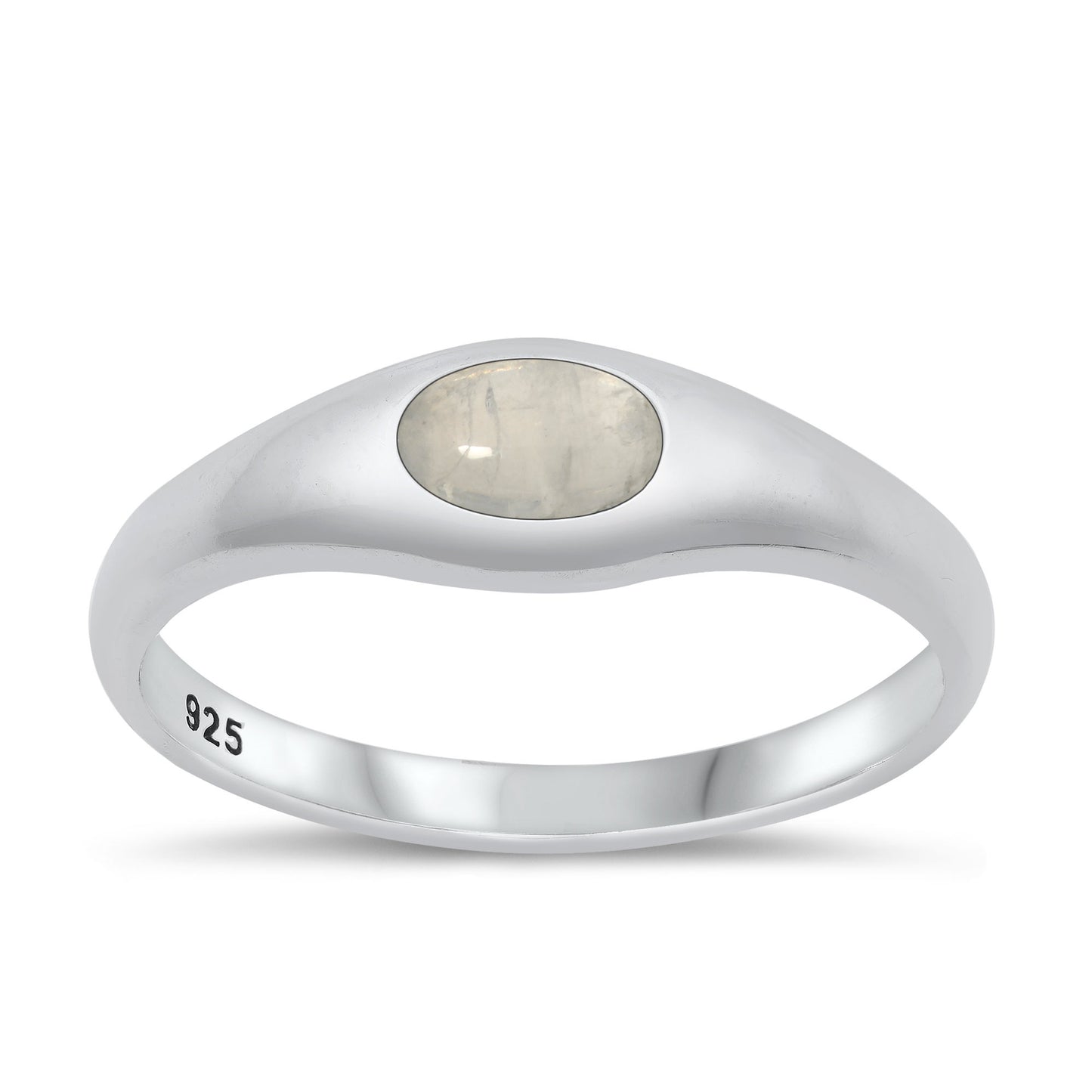 Silver Stone Ring - Moonstone