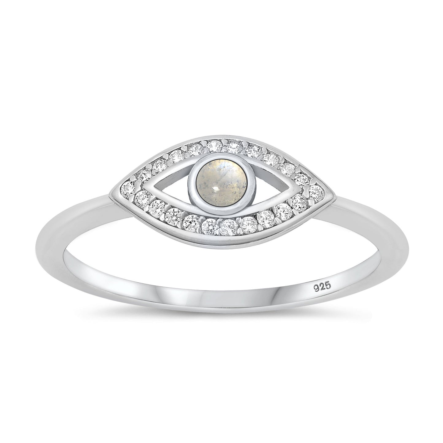 Silver Stone Ring - Eye