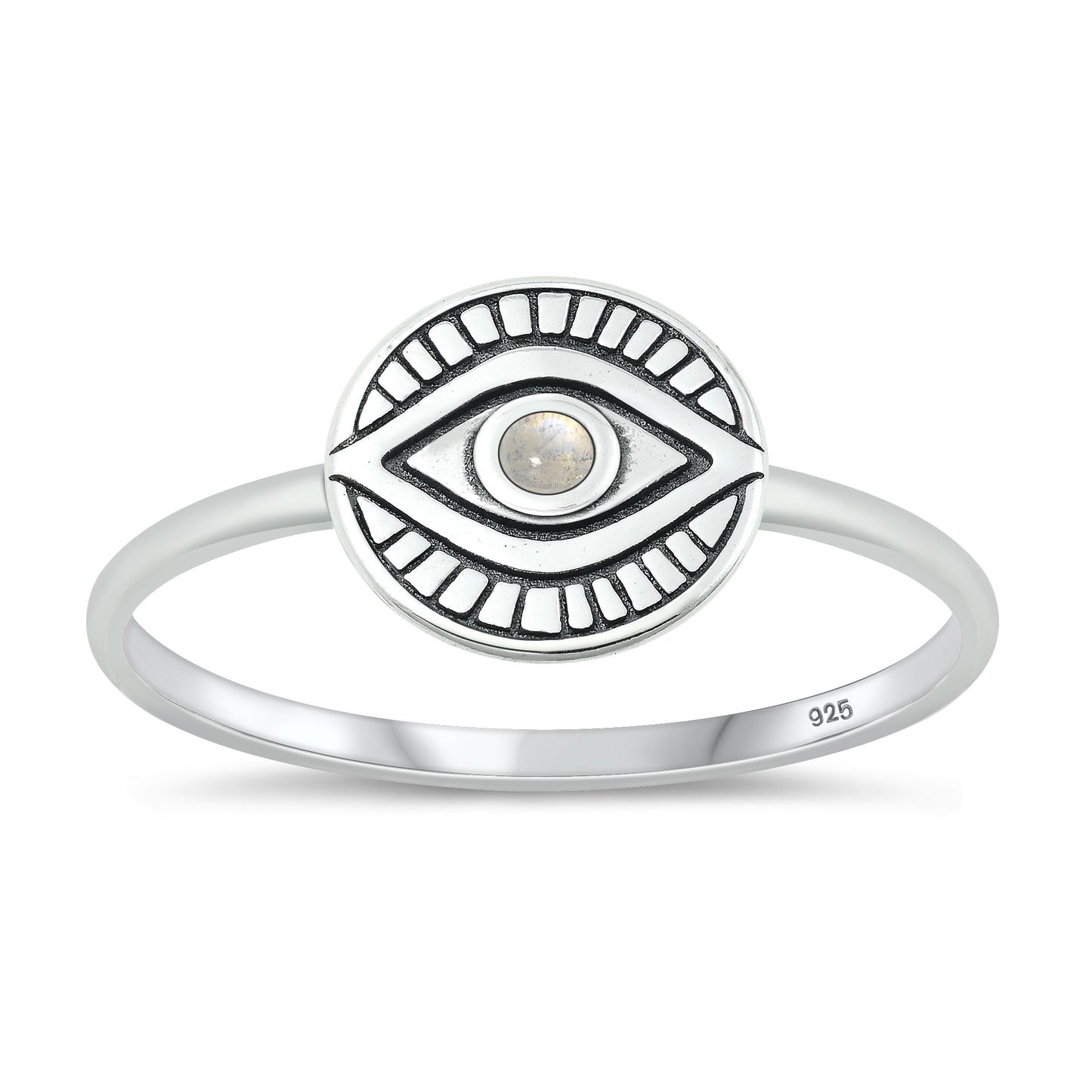 Silver Stone Ring - Eye