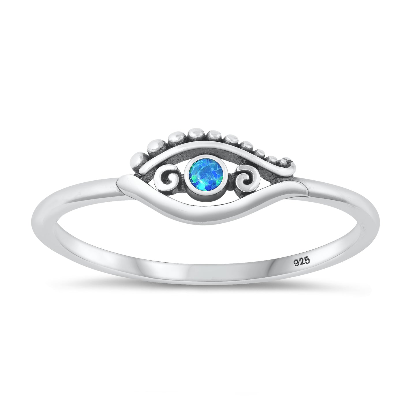 Silver Lab Opal Ring - Eye