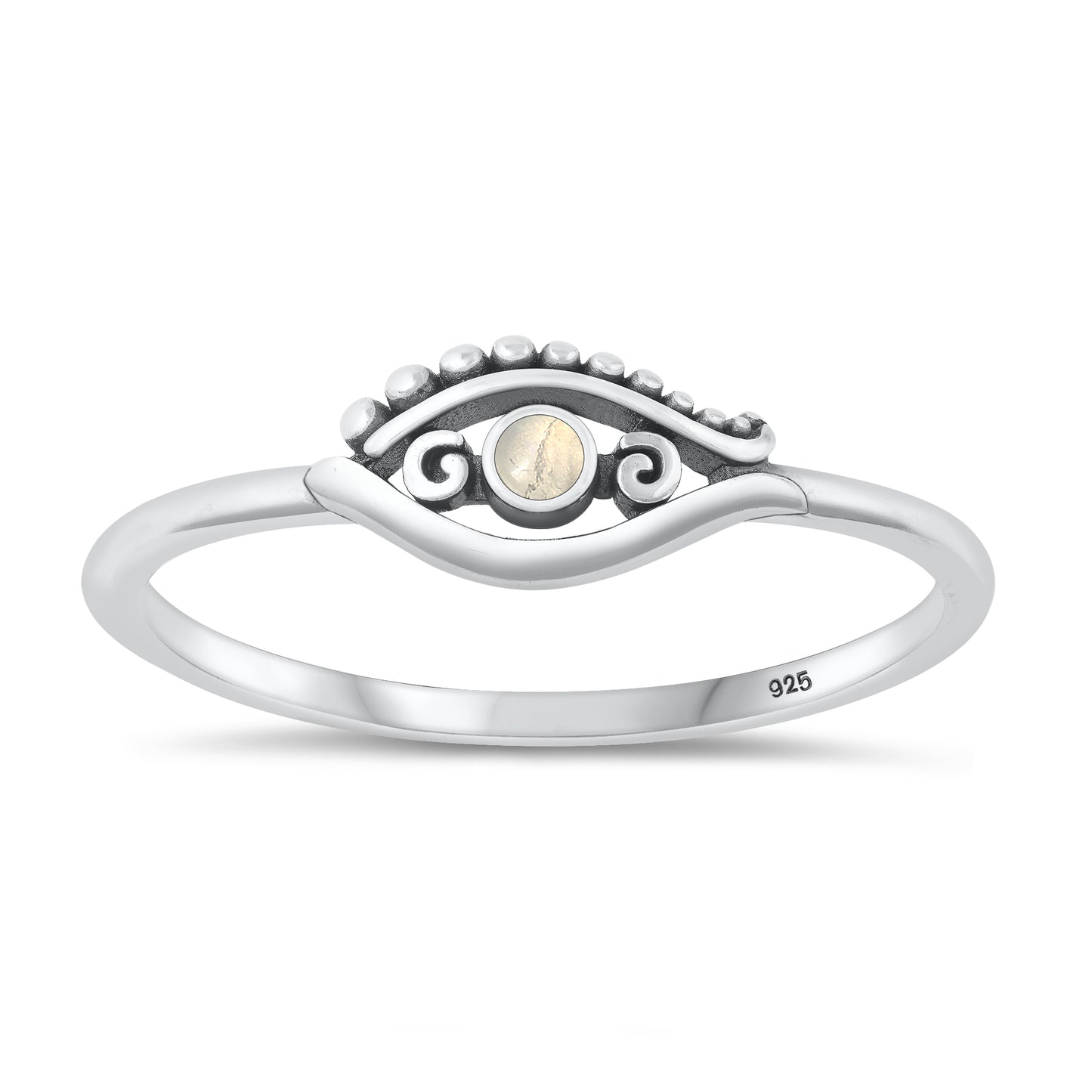 Silver Stone Ring - Eye
