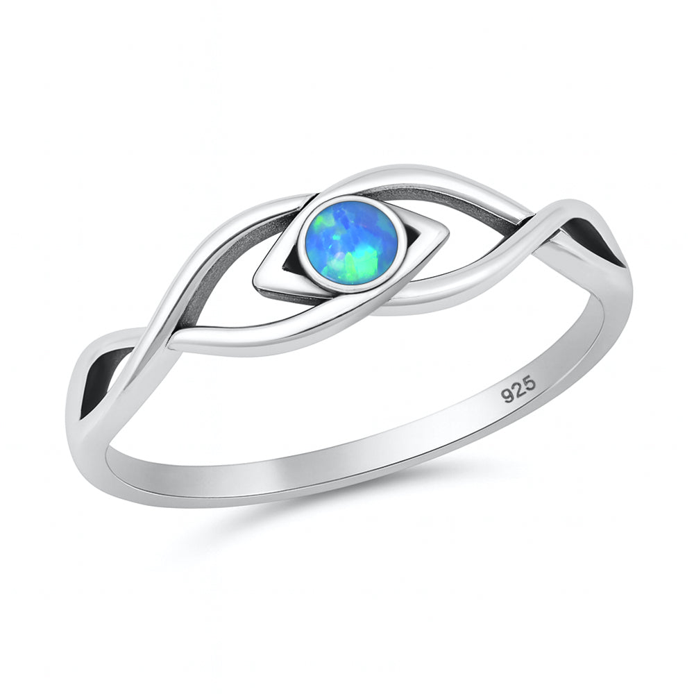 Silver Lab Opal Ring - Eye