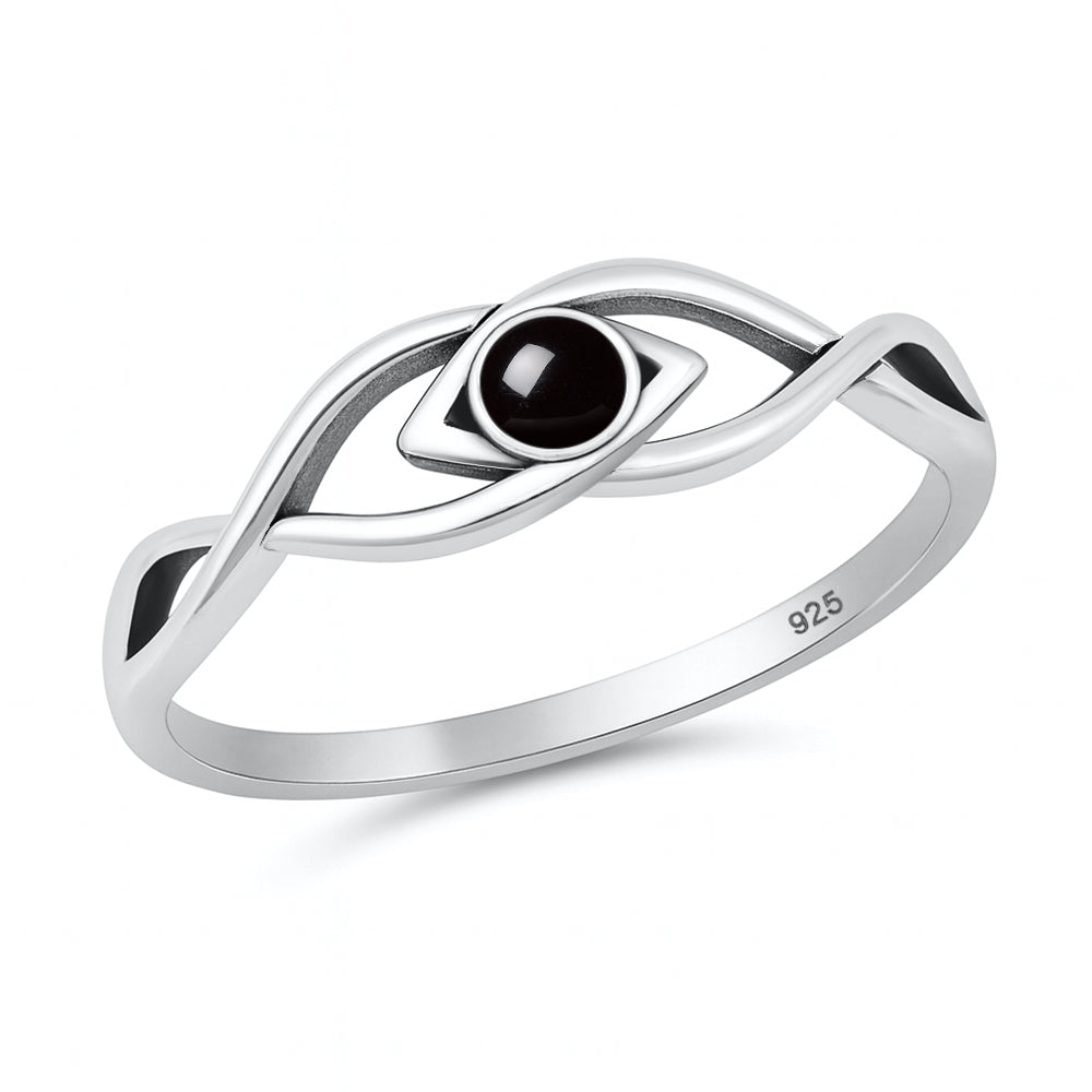 Silver Stone Ring - Eye