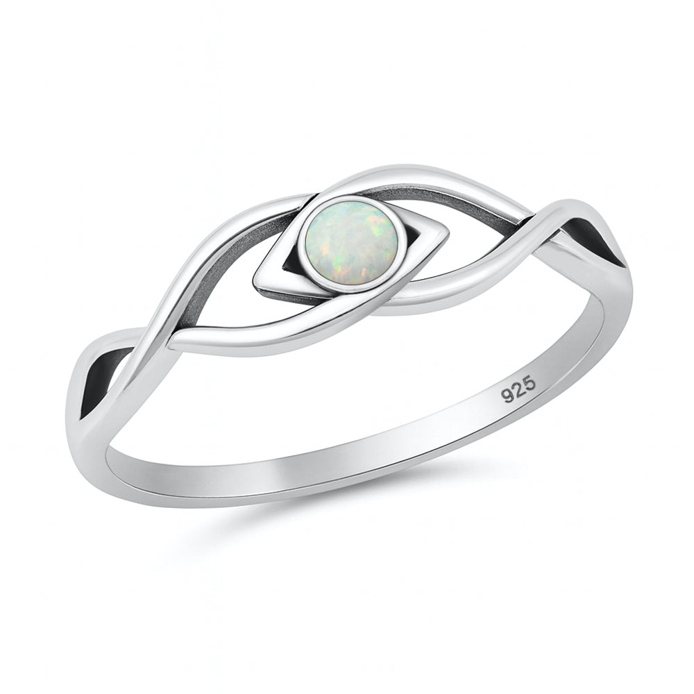Silver Lab Opal Ring - Eye