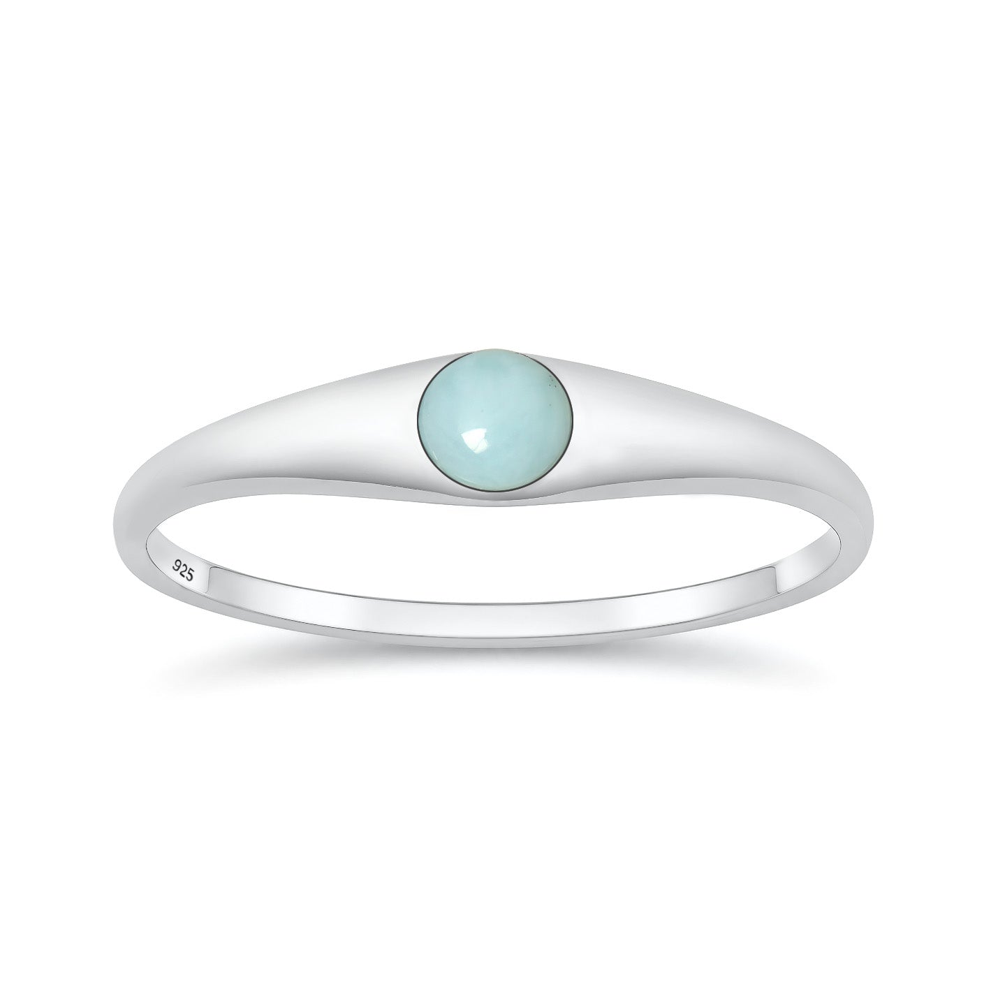 Silver Stone Ring - Solitaire