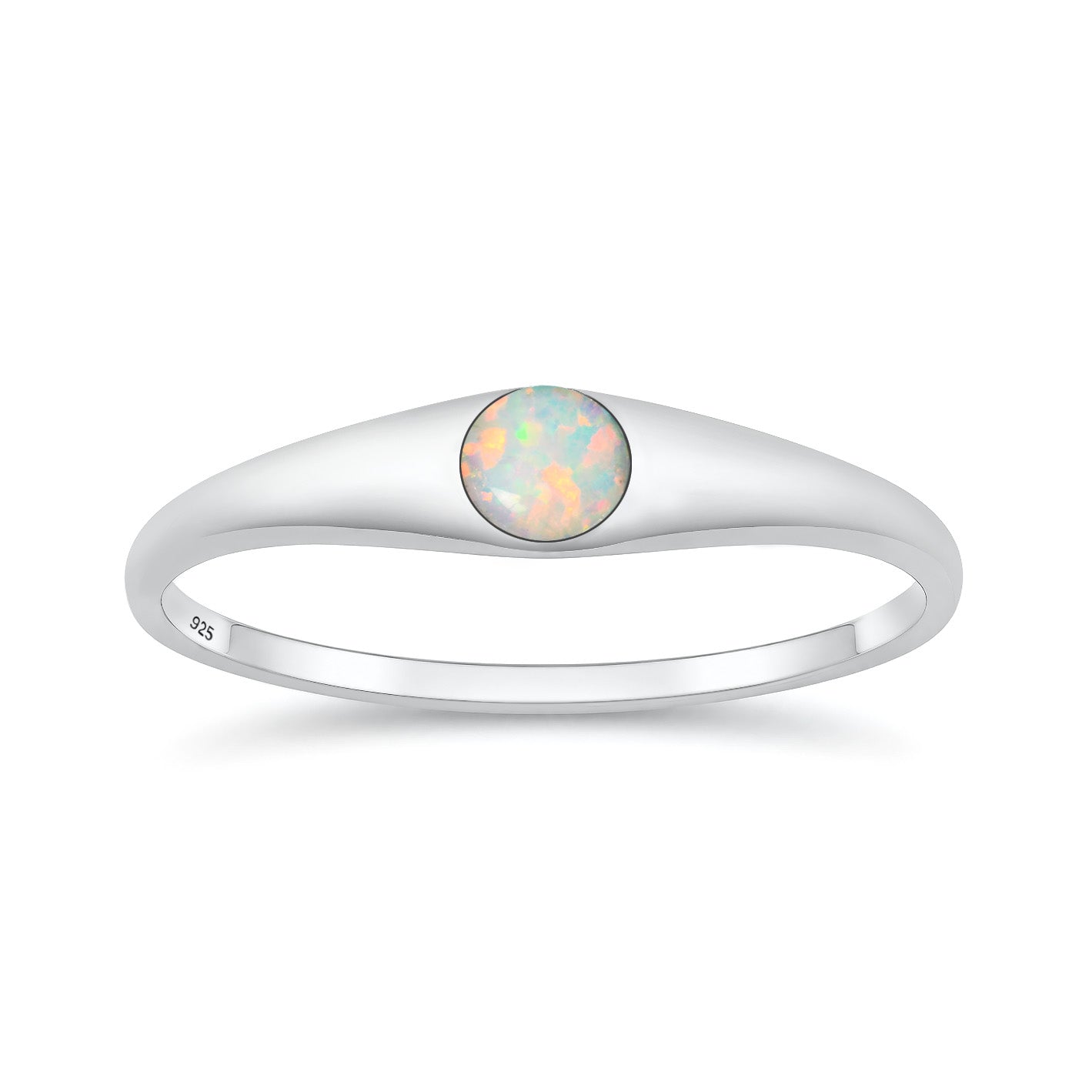 Silver Stone Ring - Solitaire