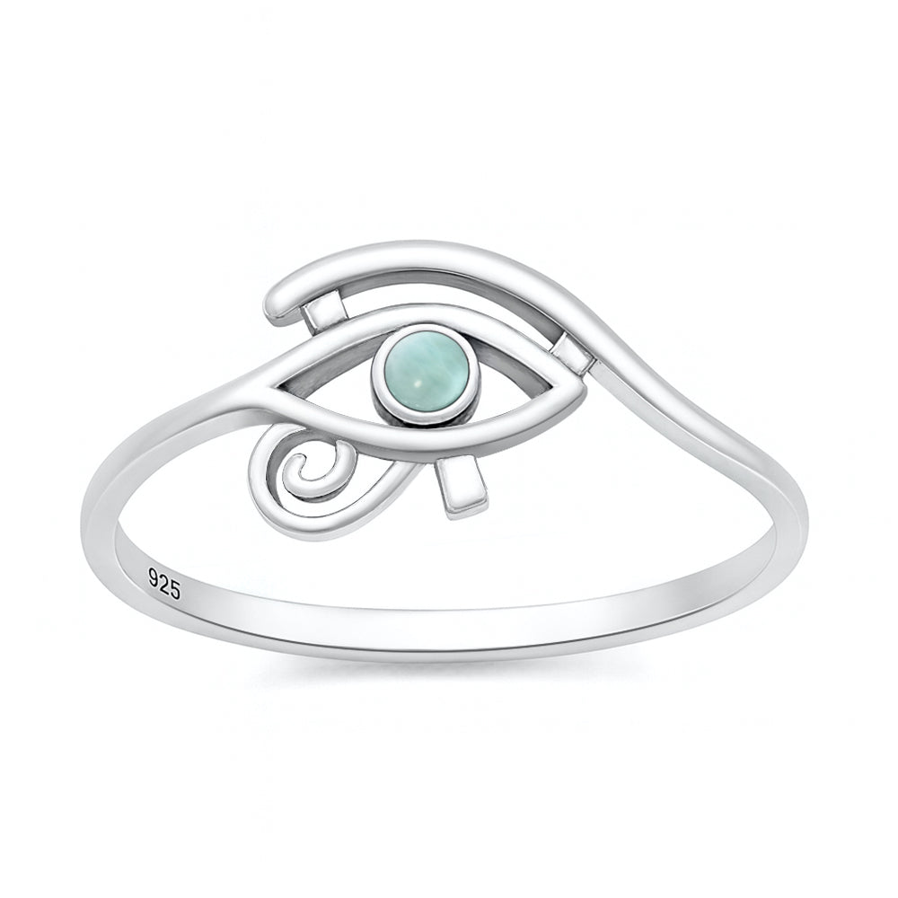 Silver Stone Ring - Eye of Horus