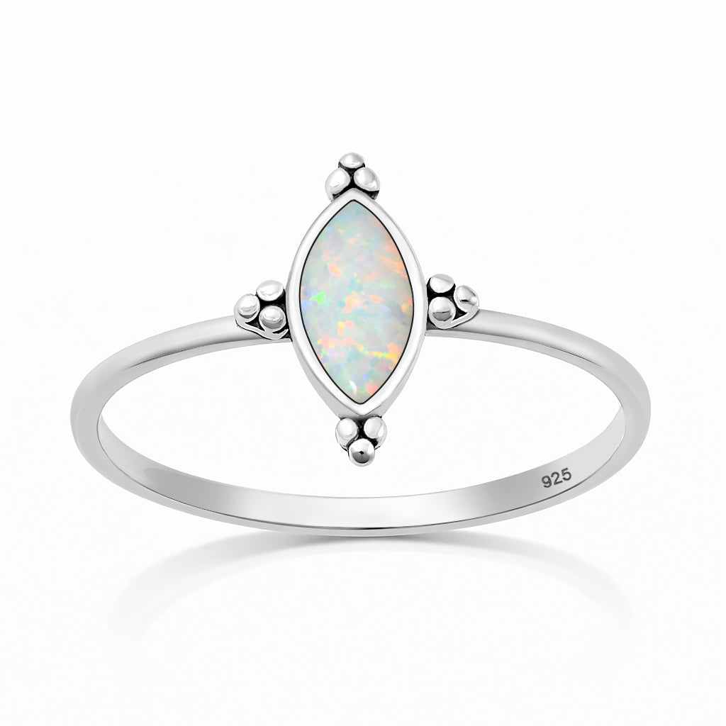 Silver Lab Opal Ring - Bali