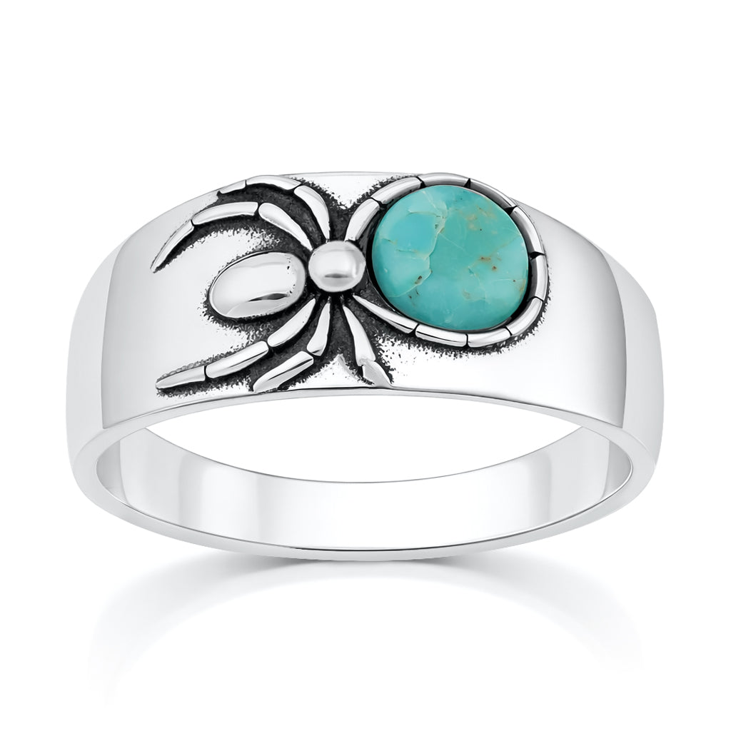 Silver Stone Ring - Spider