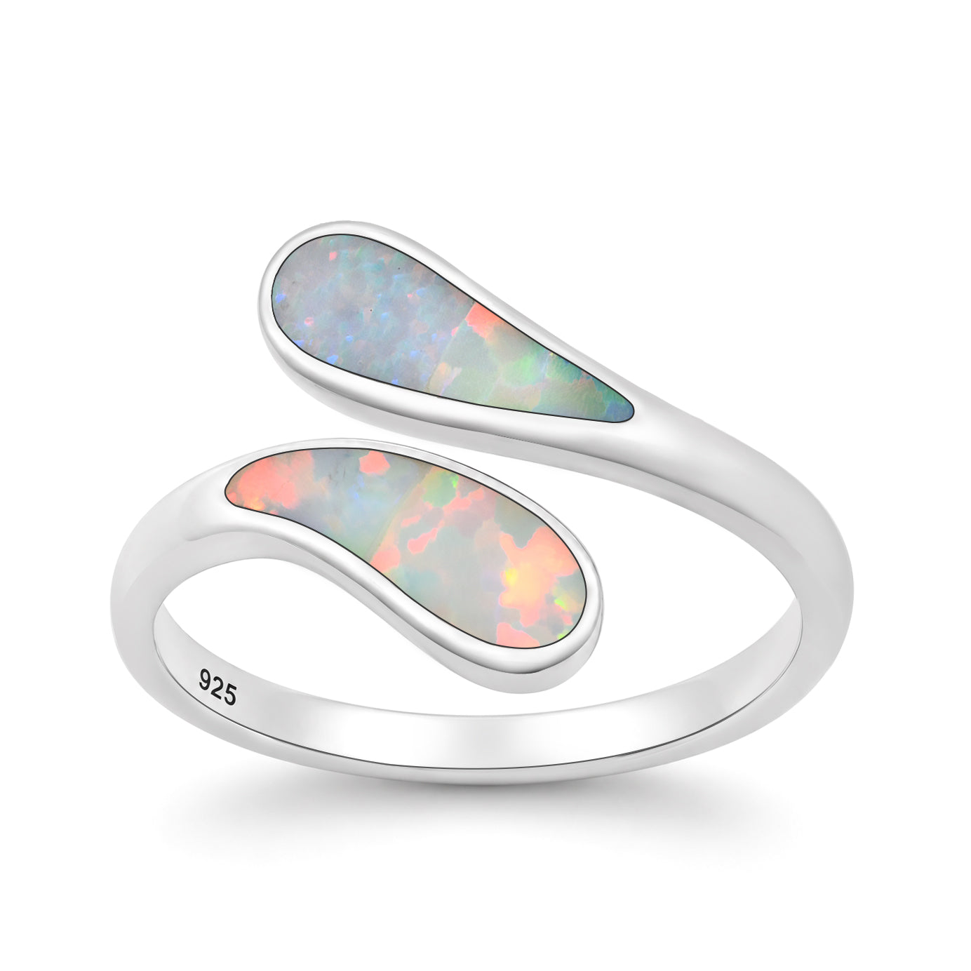 Silver Lab Opal Ring - Wrap Ring