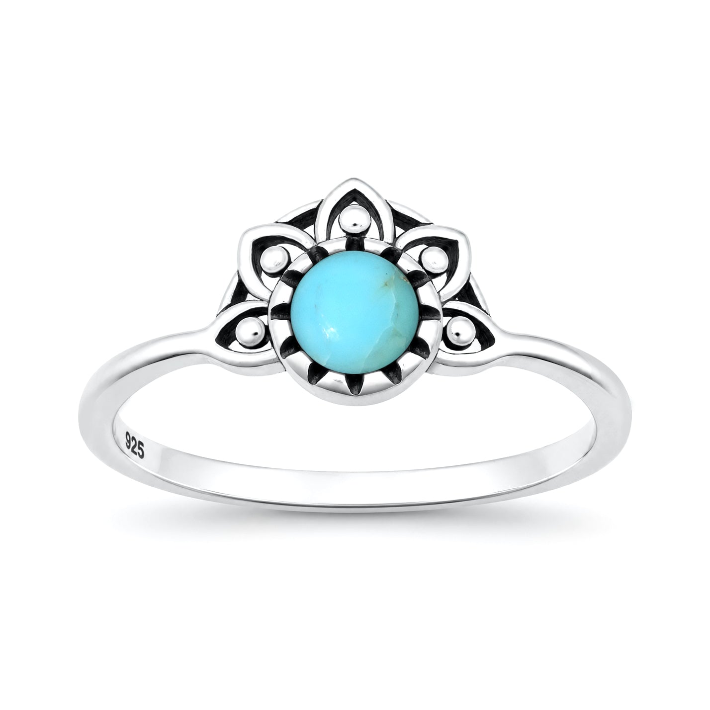 Silver Stone Ring - Henna