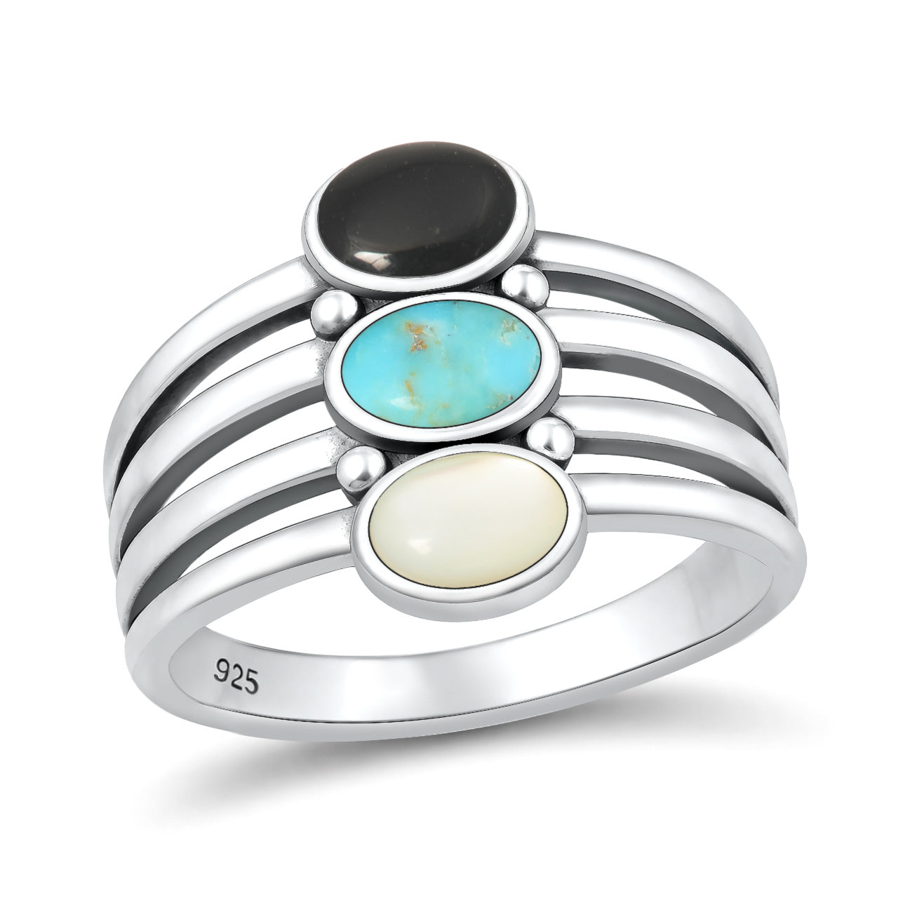 Silver Stone Ring - Multi-Stone