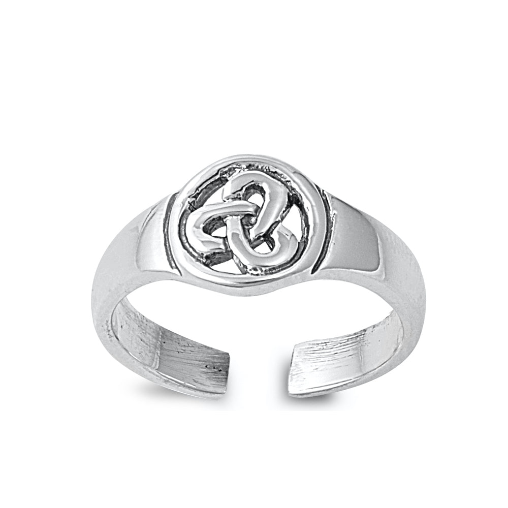 Silver Toe Ring - Celtic Design
