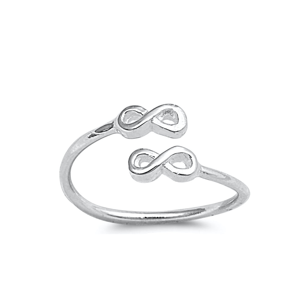 Silver Toe Ring - Infinity