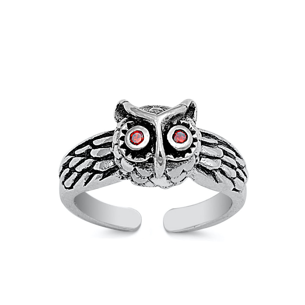 Silver Toe Ring - Owl