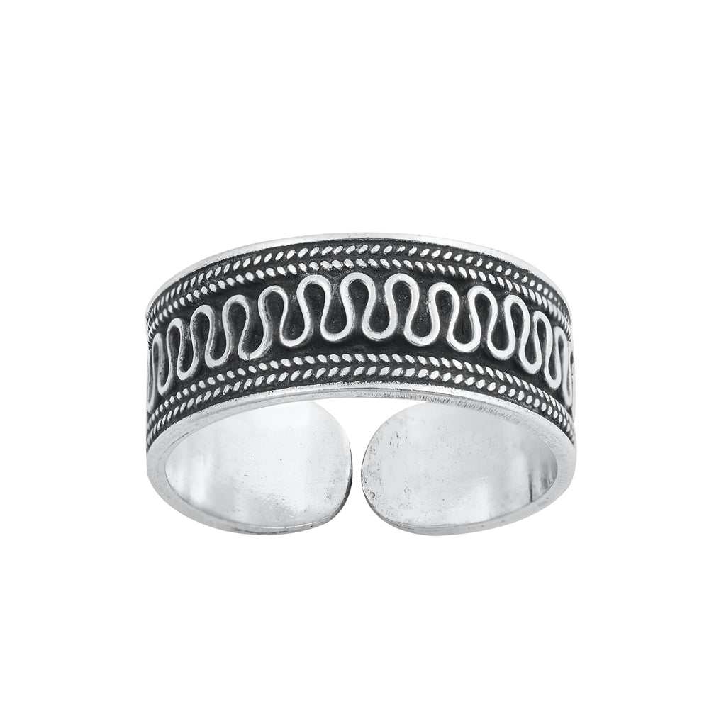 Silver Toe Ring - Bali Design
