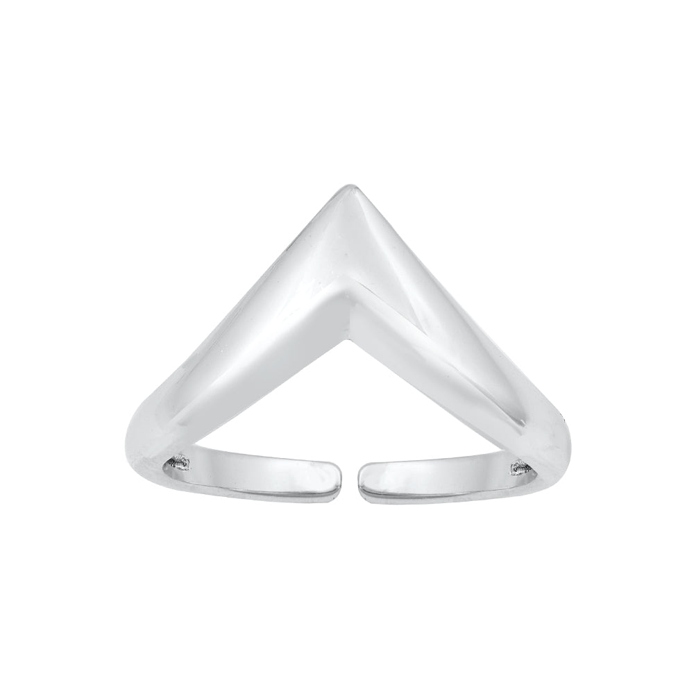 Silver Toe Ring - V Shaped